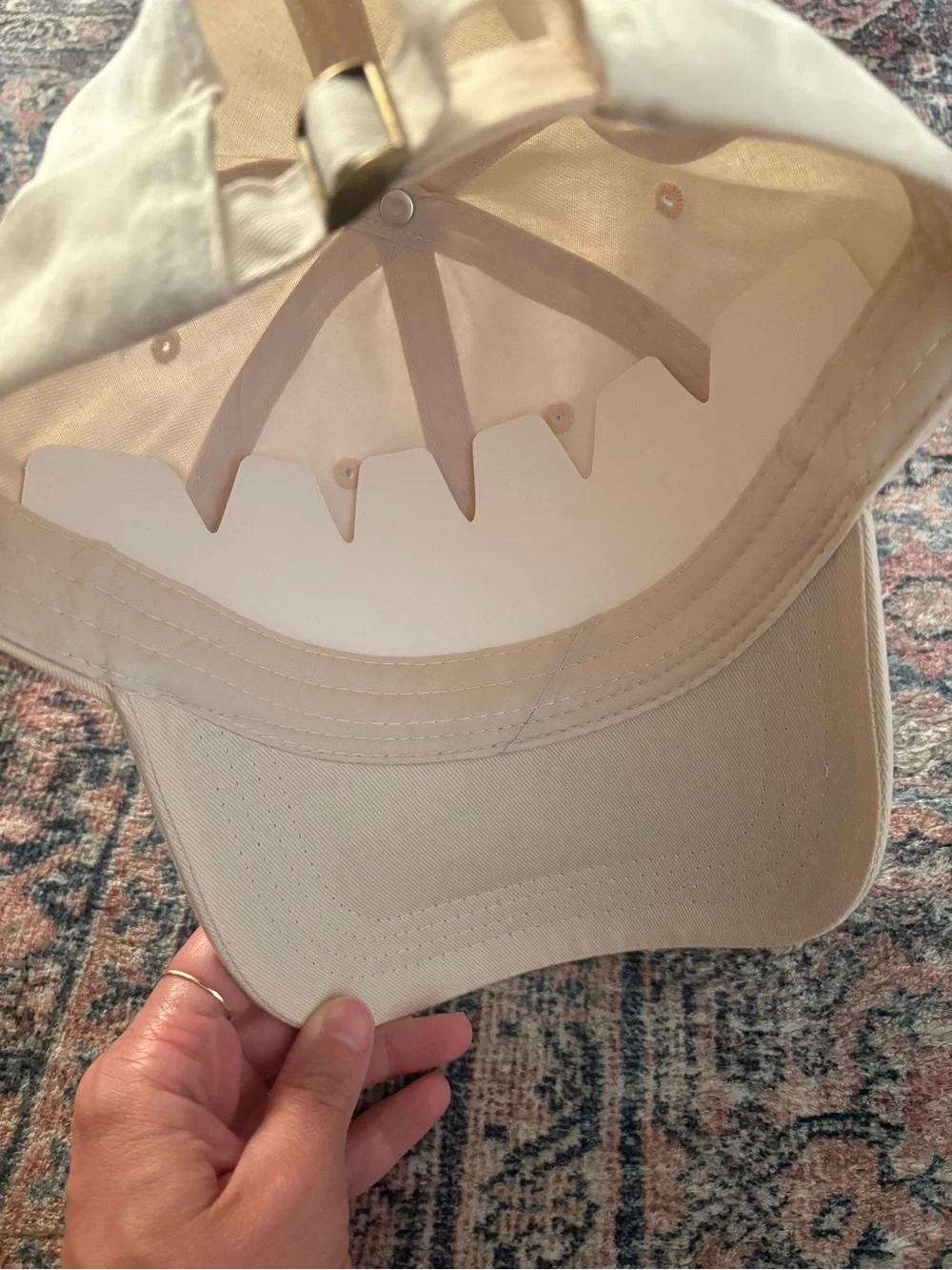 Merit Beauty - “Less is More” Embroidery - Minimalist Cream Baseball Cap (NEW)